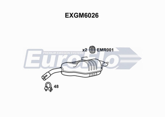 Rear Muffler (EXGM6026)