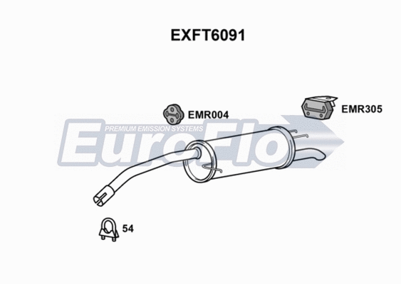 Rear Muffler (EXFT6091)