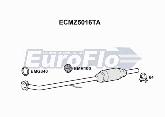 Catalytic Converter (ECMZ5016TA)