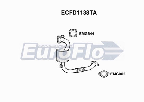 Catalytic Converter (ECFD1138TA)