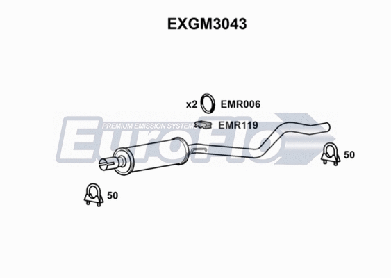Centre Muffler (EXGM3043)