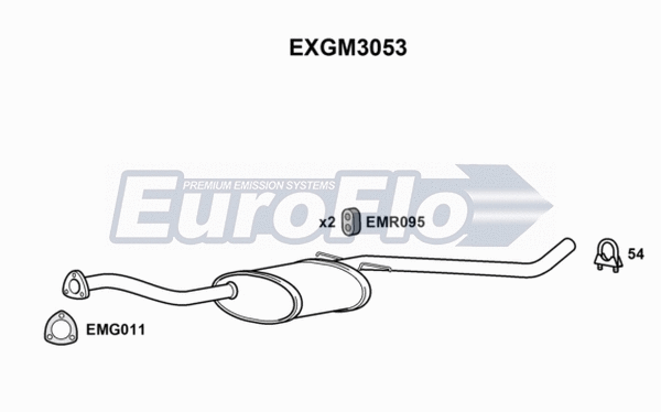 Centre Muffler (EXGM3053)