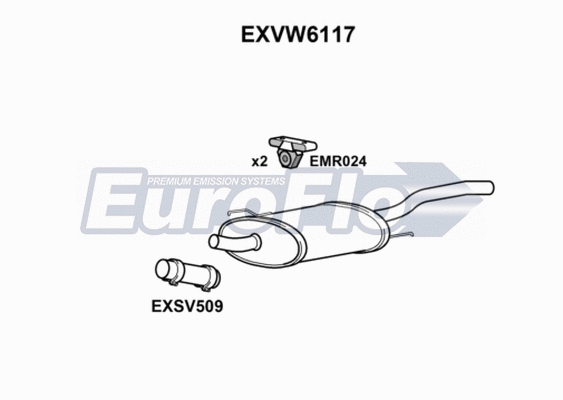Rear Muffler (EXVW6117)