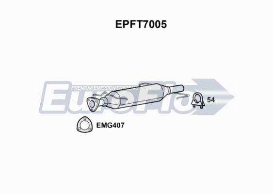 Soot/Particulate Filter, exhaust system (EPFT7005)