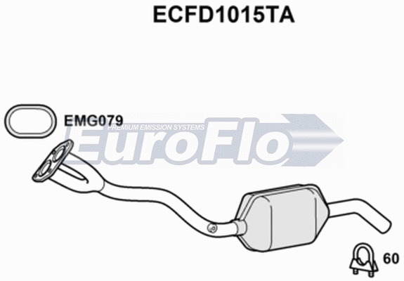 Catalytic Converter (ECFD1015TA)
