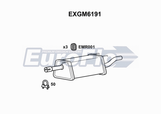 Rear Muffler (EXGM6191)