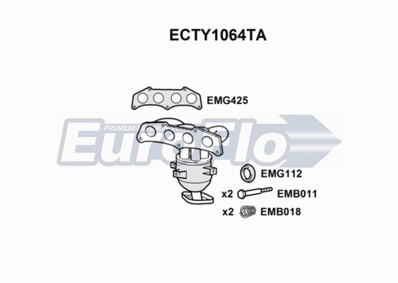 Catalytic Converter (ECTY1064TA)