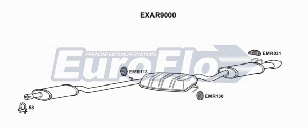 Centre/Rear Muffler (EXAR9000)