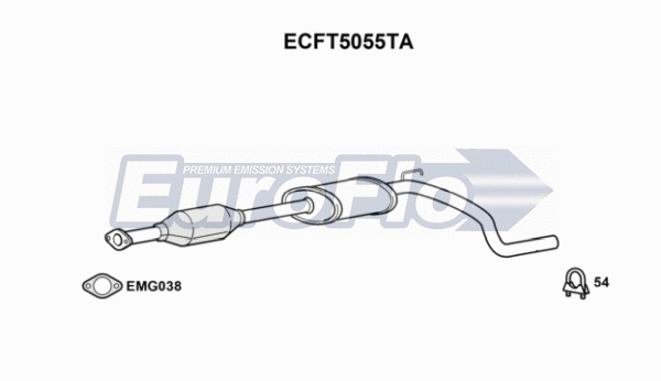 Catalytic Converter (ECFT5055TA)