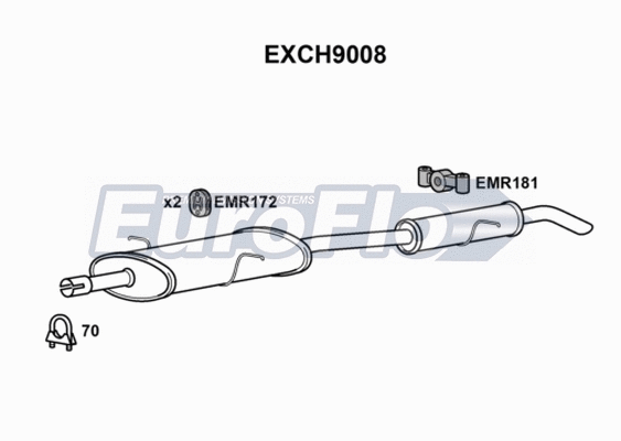 Centre/Rear Muffler (EXCH9008)