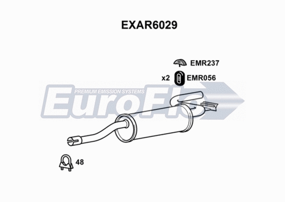 Rear Muffler (EXAR6029)