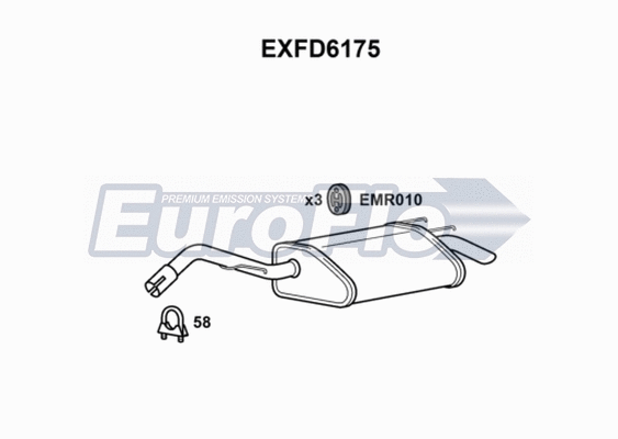 Rear Muffler (EXFD6175)