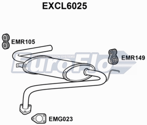 Rear Muffler (EXCL6025)