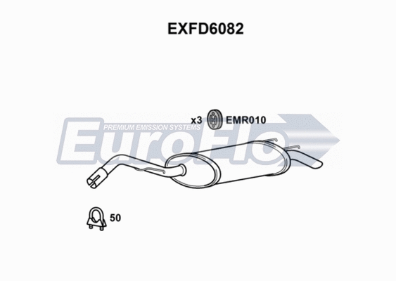 Rear Muffler (EXFD6082)