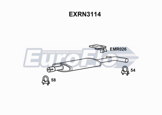 Centre Muffler (EXRN3114)
