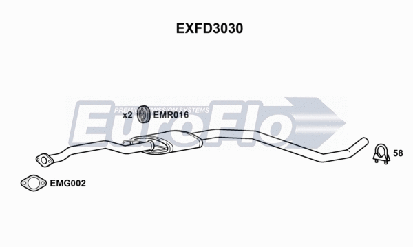 Centre Muffler (EXFD3030)