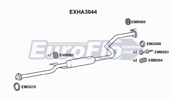 Centre Muffler (EXHA3044)