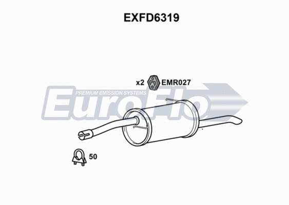 Rear Muffler (EXFD6319)