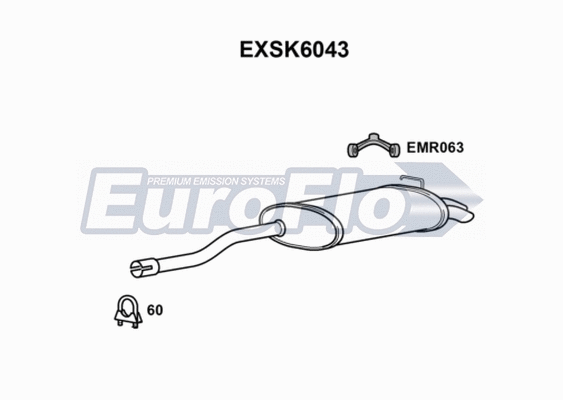Rear Muffler (EXSK6043)