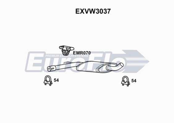 Centre Muffler (EXVW3037)
