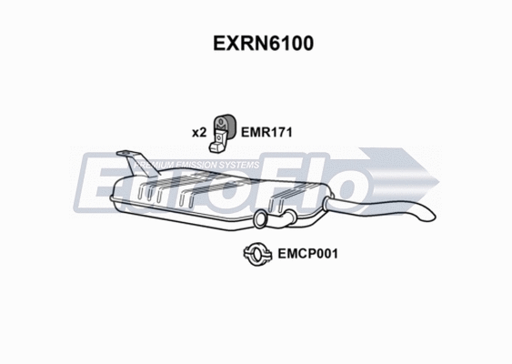 Rear Muffler (EXRN6100)