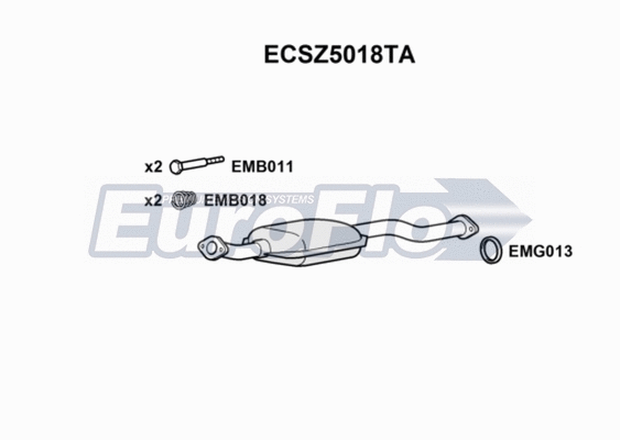 Catalytic Converter (ECSZ5018TA)