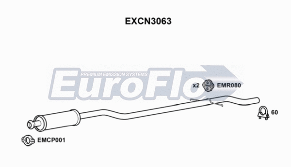 Centre Muffler (EXCN3063)