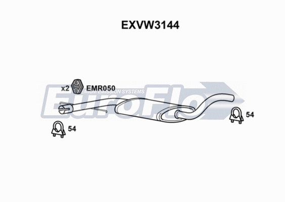 Centre Muffler (EXVW3144)