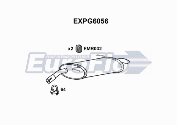 Rear Muffler (EXPG6056)