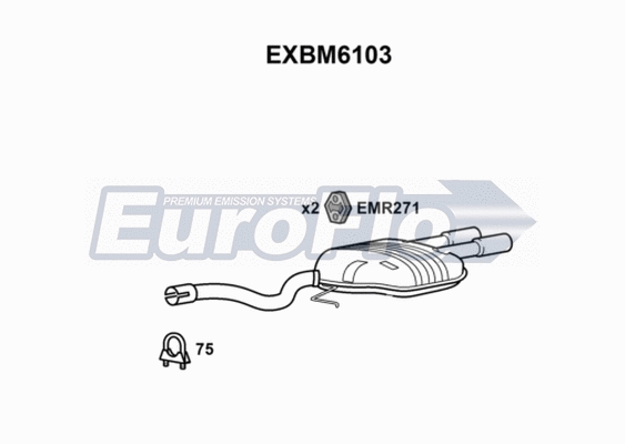 Rear Muffler (EXBM6103)