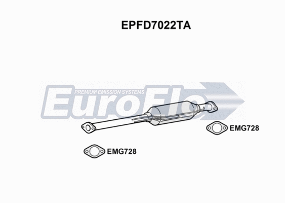 Soot/Particulate Filter, exhaust system (EPFD7022TA)