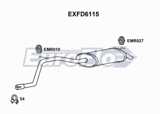Rear Muffler (EXFD6115)