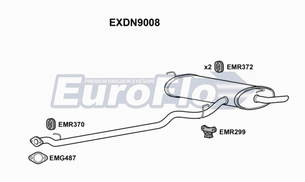 Centre/Rear Muffler (EXDN9008)