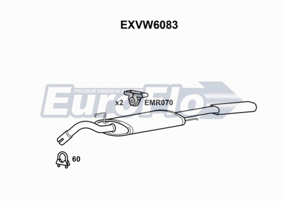 Rear Muffler (EXVW6083)