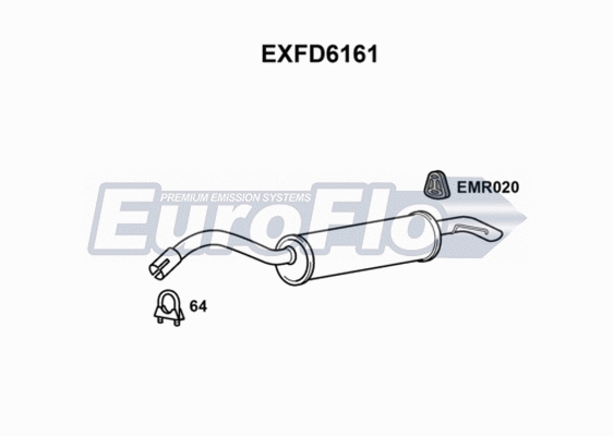 Rear Muffler (EXFD6161)