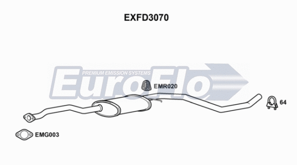 Centre Muffler (EXFD3070)