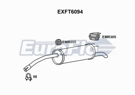 Rear Muffler (EXFT6094)