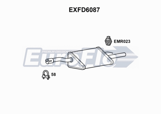 Rear Muffler (EXFD6087)