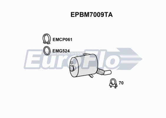Soot/Particulate Filter, exhaust system (EPBM7009TA)