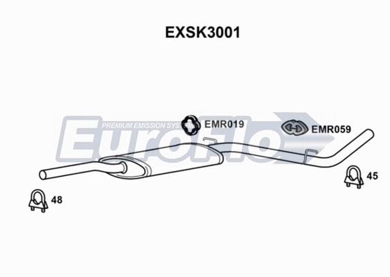 Centre Muffler (EXSK3001)