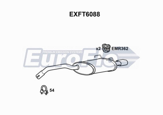 Rear Muffler (EXFT6088)