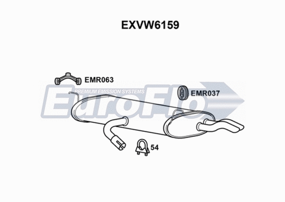 Rear Muffler (EXVW6159)