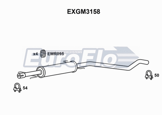 Centre Muffler (EXGM3158)