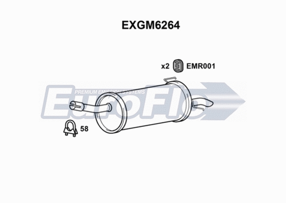 Rear Muffler (EXGM6264)