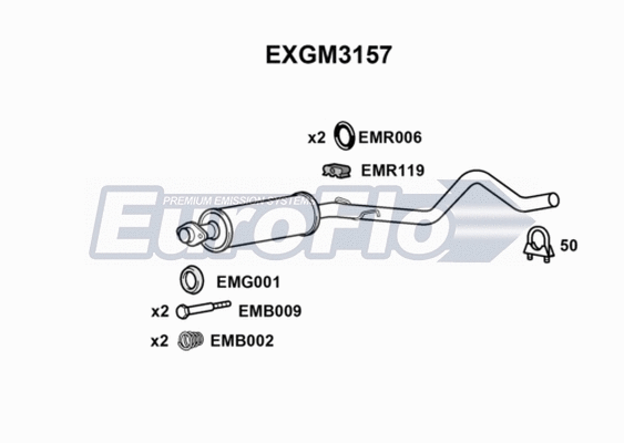 Centre Muffler (EXGM3157)