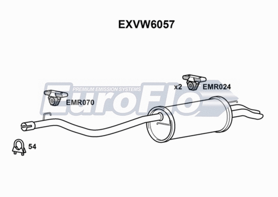 Rear Muffler (EXVW6057)