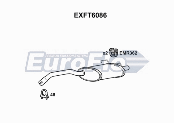 Rear Muffler (EXFT6086)