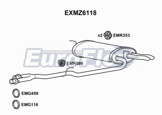 Rear Muffler (EXMZ6118)