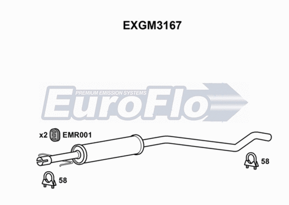 Centre Muffler (EXGM3167)