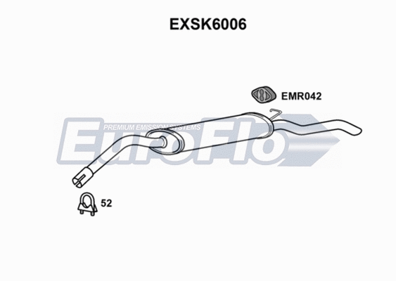 Rear Muffler (EXSK6006)